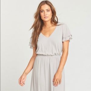Show Me Your MuMu Michelle Maxi Dress Dove Grey